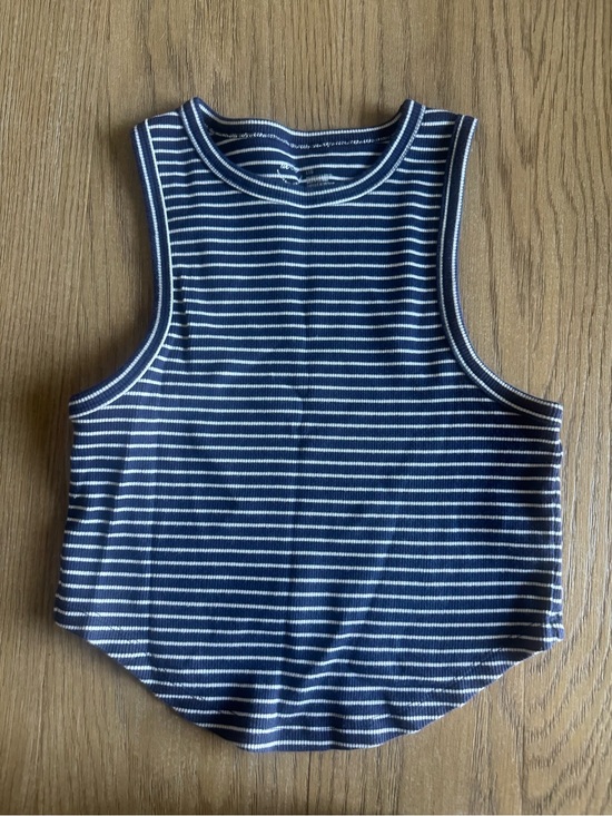 aerie Tops - Aerie Blue and White Striped Tank Top